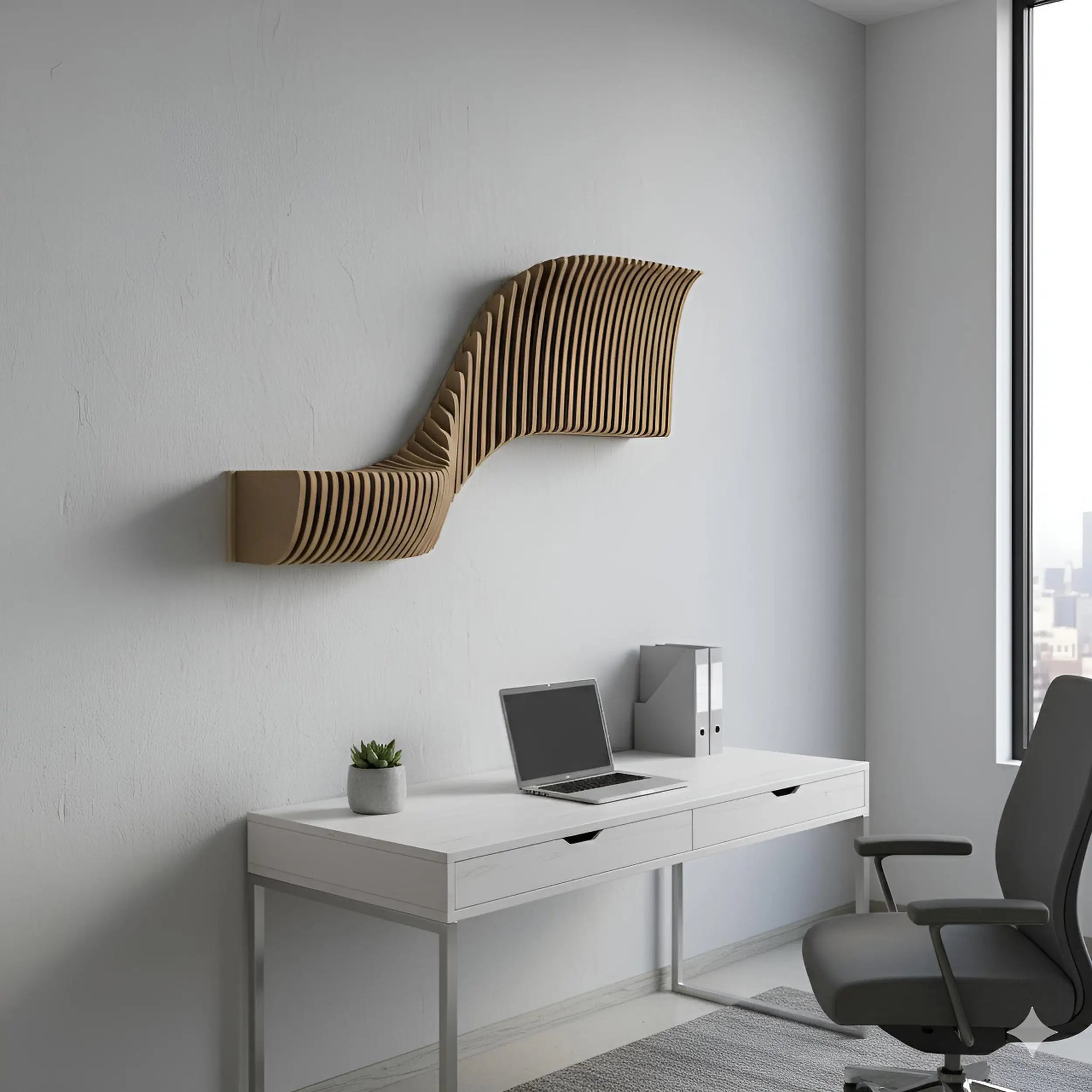 Parametrisches schwebendes Wandregal, an der Wand montiertes Regal